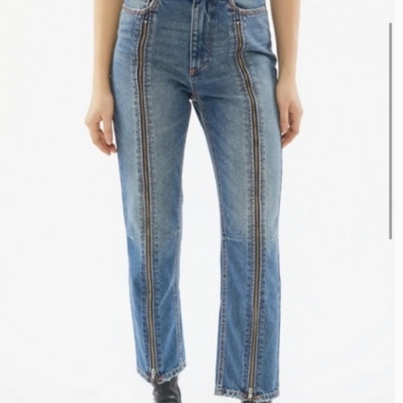 BDG Full Zip Leg Slim Straight Tapered Jeans High Rise Rigid Denim Sz 27 - Picture 2 of 15